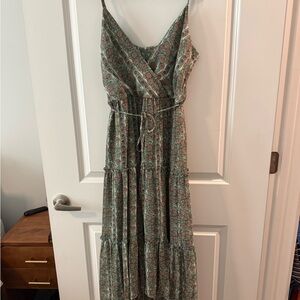 Miami Green Floral Maxi Dress